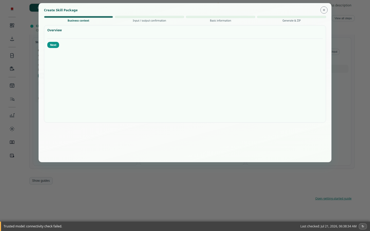 Create skill package